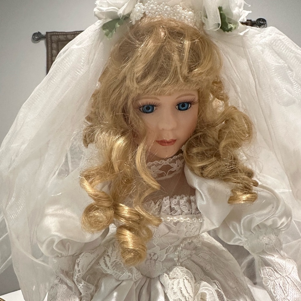 Vintage! STUDIO EDITIONS By Dynasty Annual Bride Porcelain Doll 20"FIRM PRICE🔥